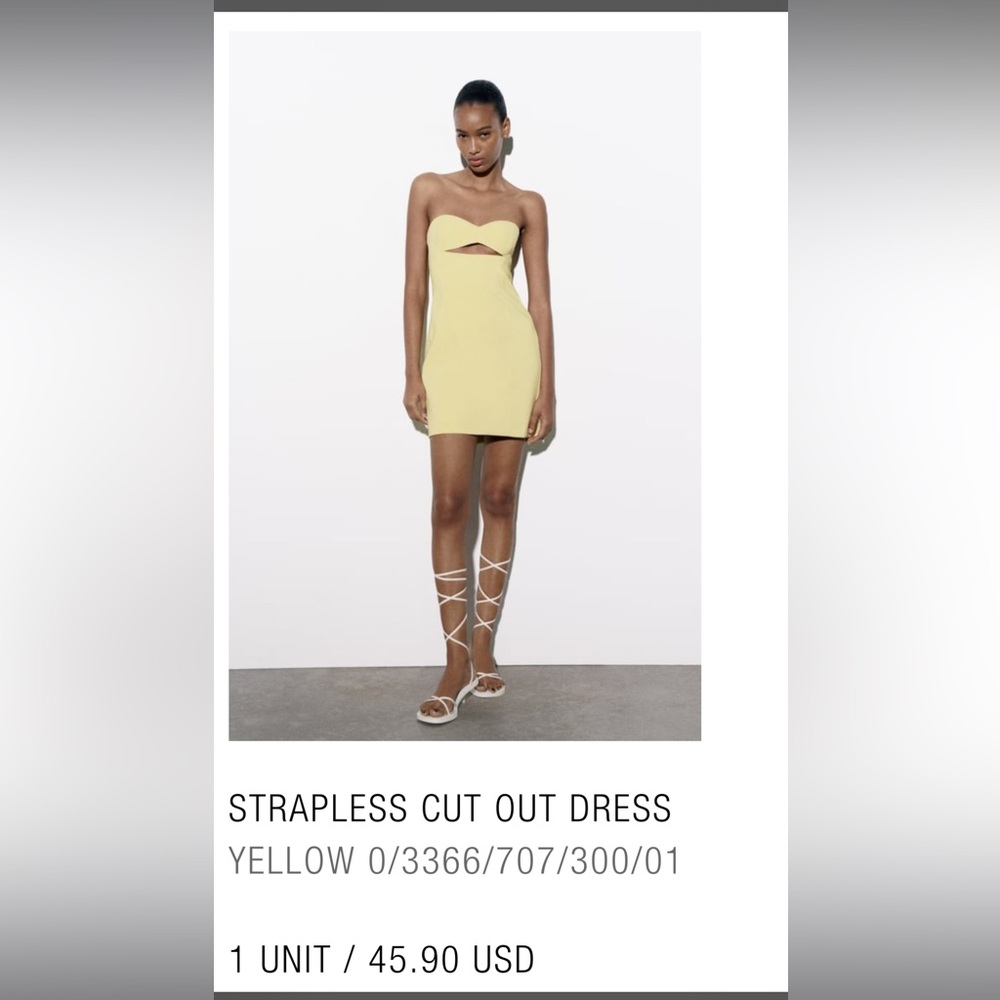Zara strapless mini